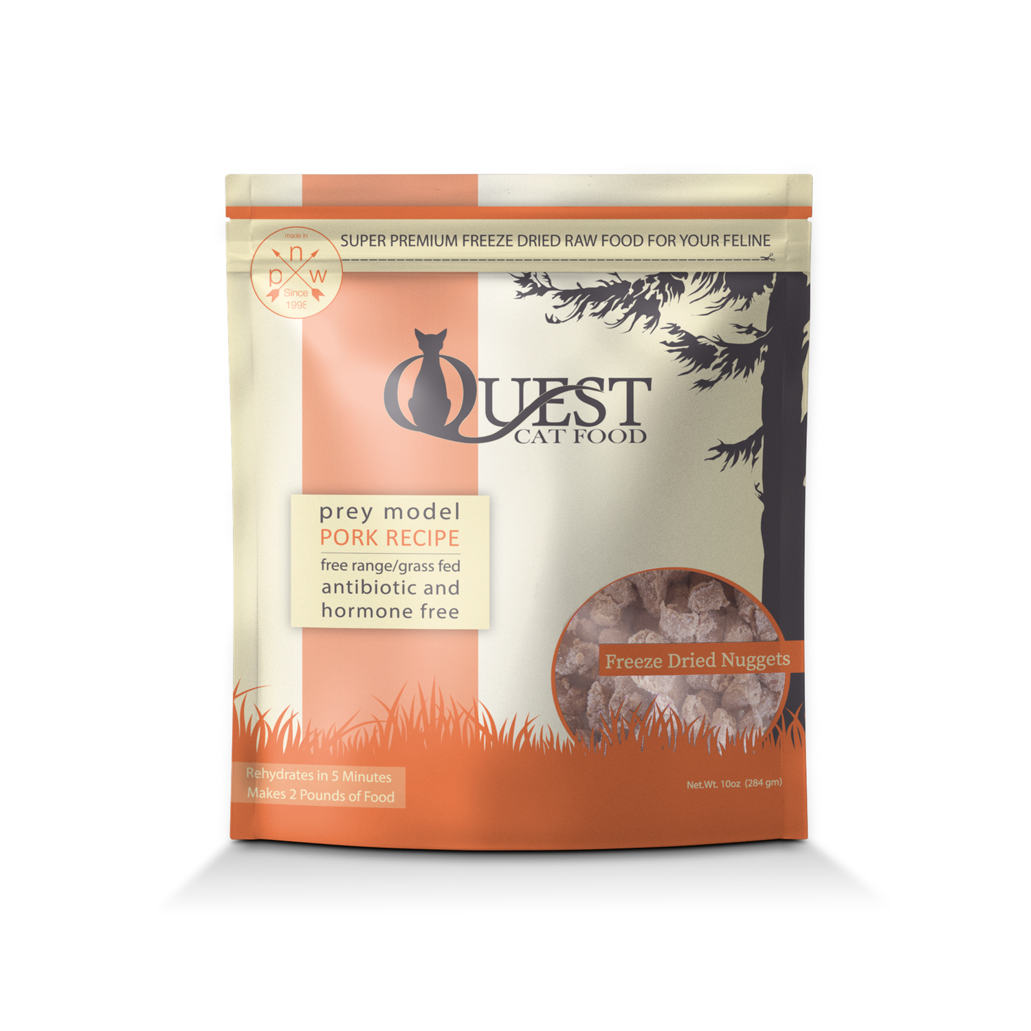 Quest's Cat Food Freeze Dried Pork Bite Size Nugget